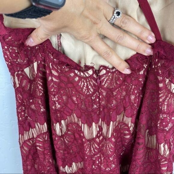 Stylestalker Lace Backless Cross Strap Mini Dress‎ Halter Neck Party Cocktail Sm - Picture 9 of 10